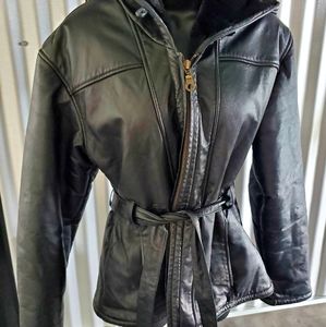 Women's Black Leather Jacket